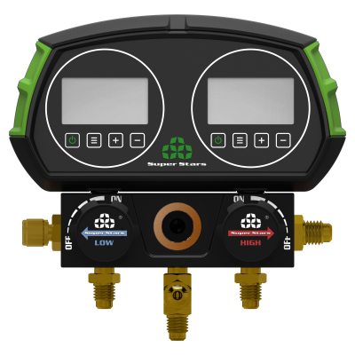Манометрический коллектор цифровой двухвентельный ST-B268D
