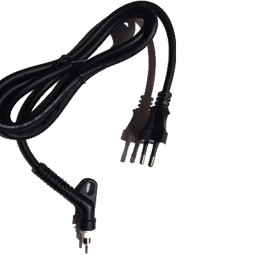 Шнур питания поворотный 2x1.00мм 1.6м Dпосад=9.3мм конт d=7.5/2.5мм 45° тип плойка/утюжок