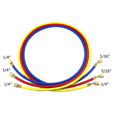 Набор заправочных шлангов CT-372-RYB-H 72" (1.8м) 1/4"-5/16" 800-4000psi