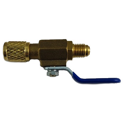 Вентиль шаровый 1/4"SAE F x 1/4"SAE M для заправочных шлангов