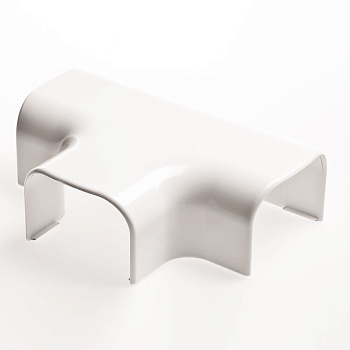 Тройник накладной 90° для кабель-каналов Арктика 74х55мм белый