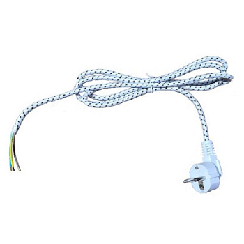 Шнур питания 3x0.75мм 1.8м в тканевой оплетке тип утюг